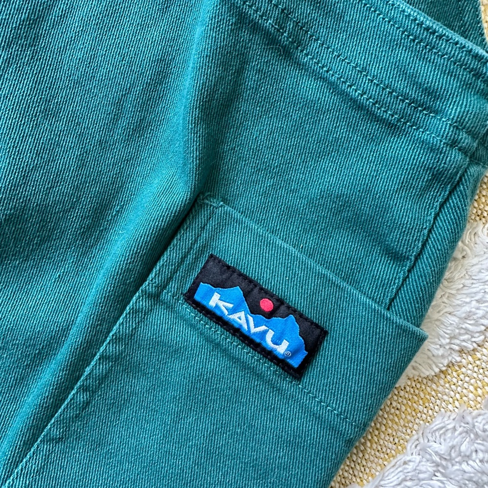 Kavu Teal Green Mini Pinafore Dress - Picture 4 of 5
